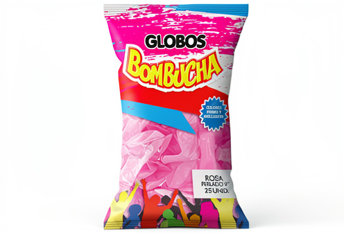 Bombucha - Globos Perlados Rosa 9" x25 unidades