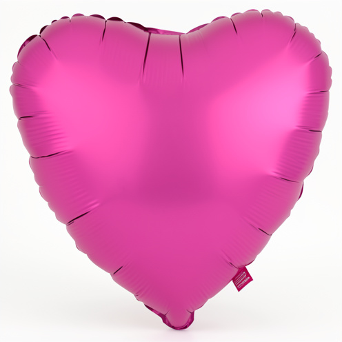 GLOBO CORAZÓN FUCSIA MATE 18"