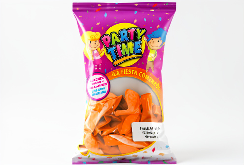 Party Time - Globos Naranja 9" x50 unidades