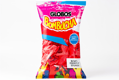 Bombucha - Globos Perlados Rojo 9" x25 unidades