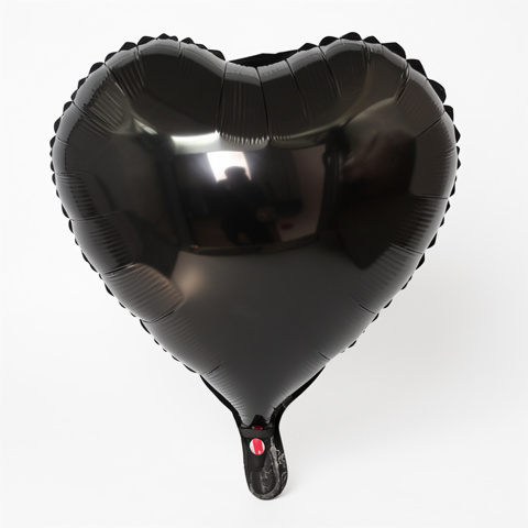 Globo Corazón Negro 18"