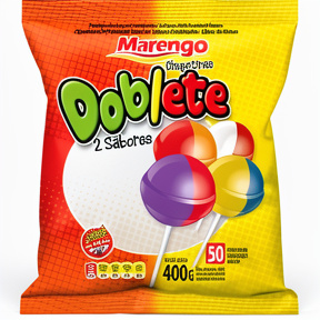 Chupetines doblete frutal 400gr / x50 unidades