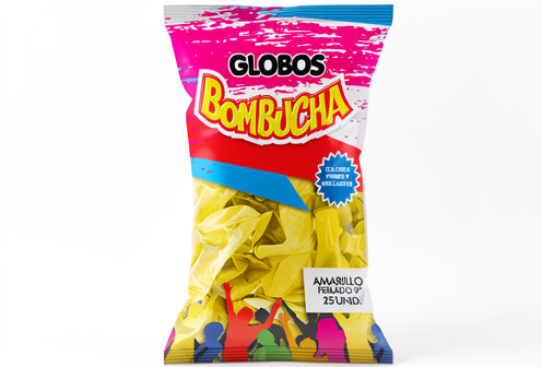 Bombucha - Globos Perlados Amarillo 9" x25 unidades