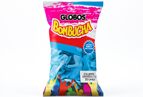 Bombucha - Globos Celeste 12" x25 unidades