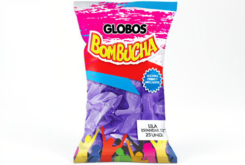 Bombucha - Globos Lila 12" x25 unidades