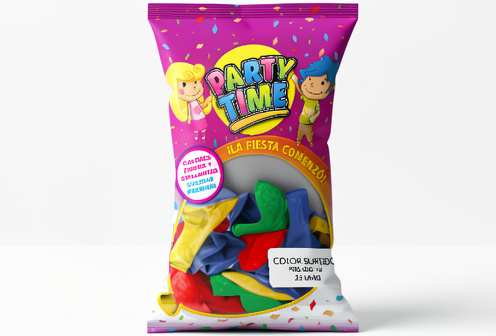 Party Time - Globos standar 9" x 50 unidades