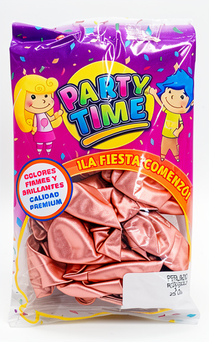 Party Time - Globos Perlados Rose Gold 12" x25 unidades
