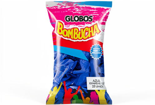 Bombucha - Globos Azul 12" x25 unidades