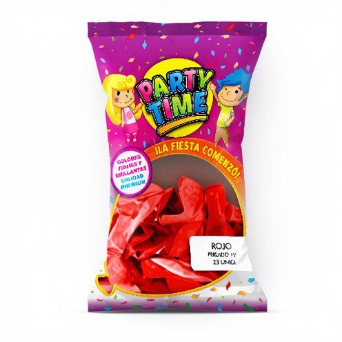 Party Time - Globos Rojo 9" x50 unidades