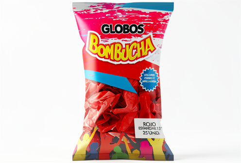 Bombucha - Globos Rojo 12" x25 unidades