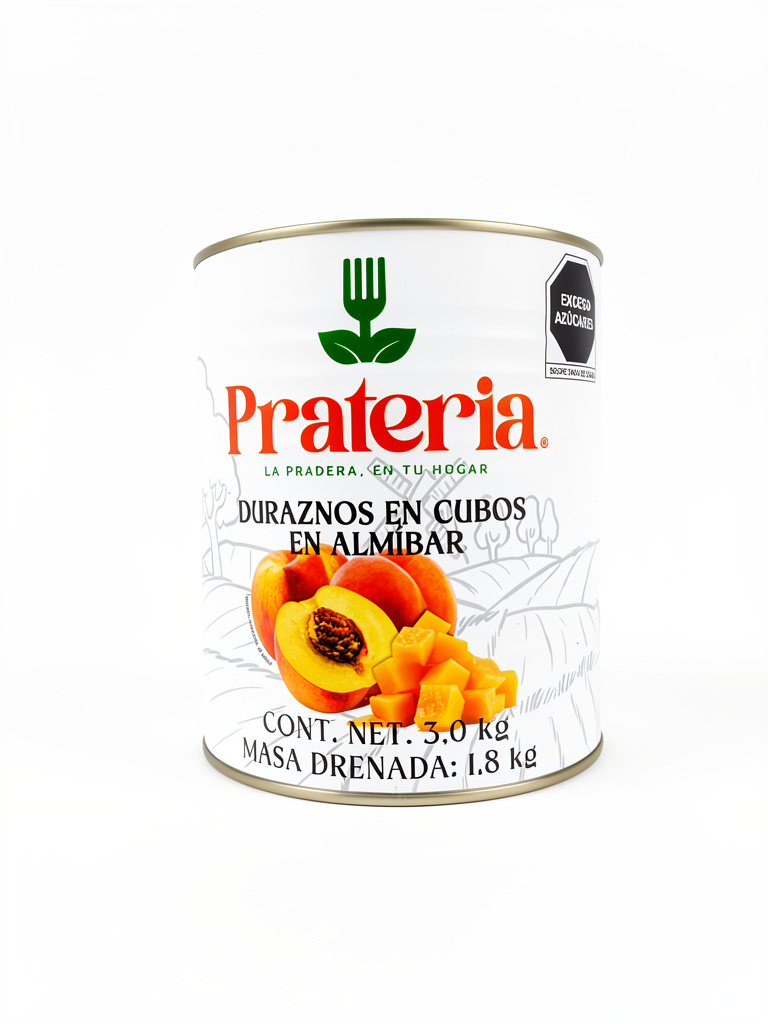 duraznos en cubos