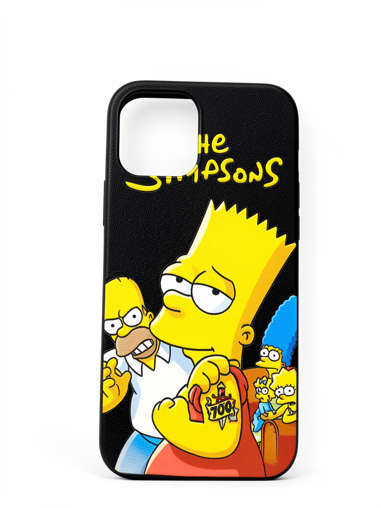 iPhone 12normal/ 12 proThe Simpsons funda negra
