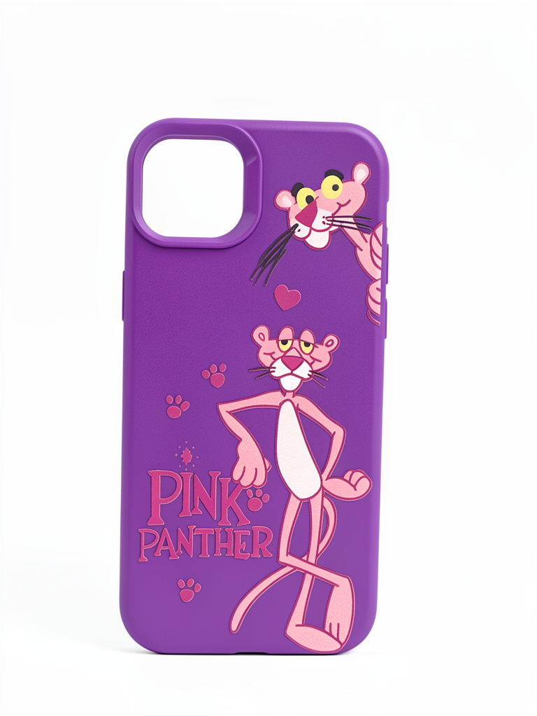 iPhone 14/15 plus Funda Pink Panther morada