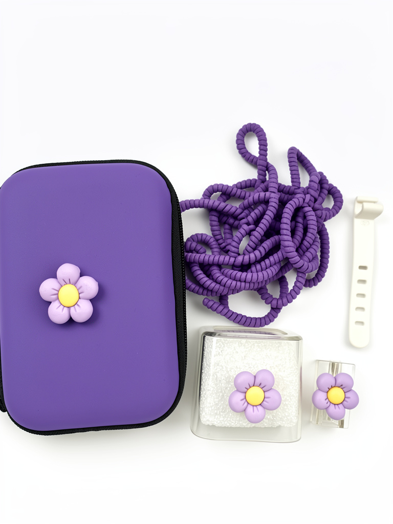 Set morado flor