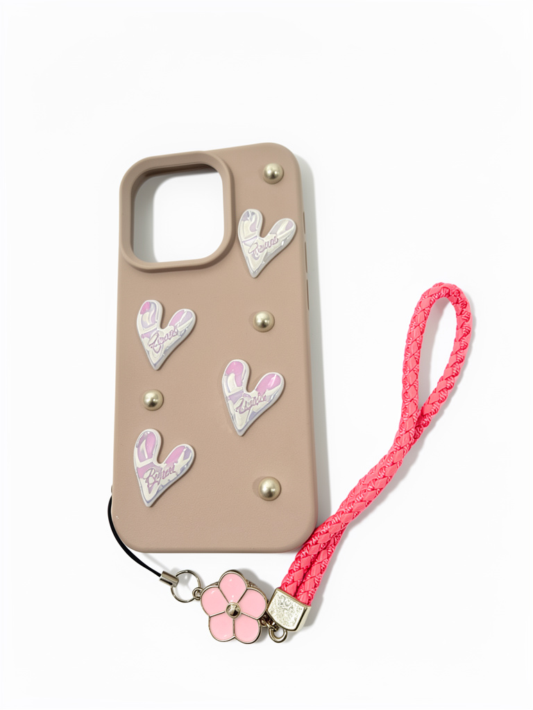 CASE 15 PRO CORAZÓN ROSA