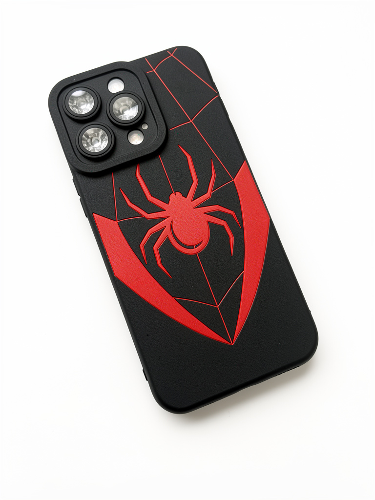 iPhone 15 pro Max Case Spider-Man negro rojo