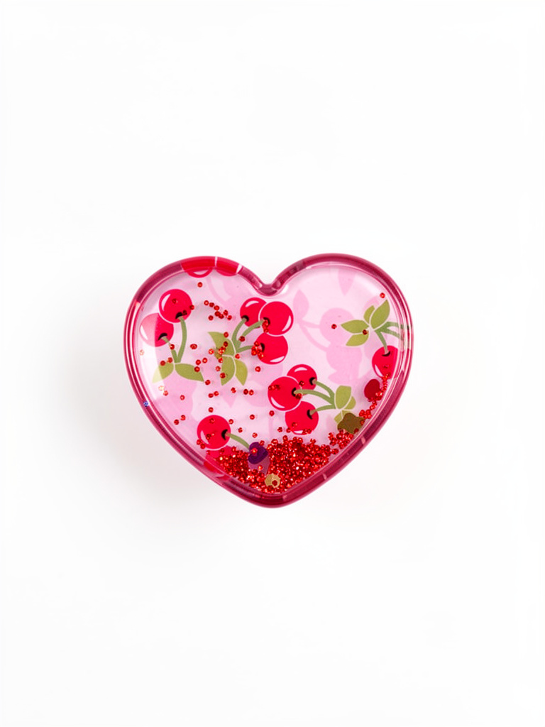 popsocket  Corazon cerezas glitter