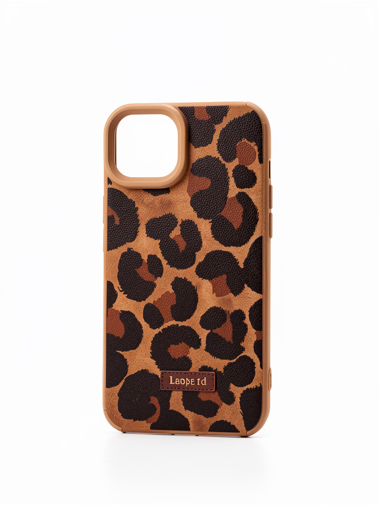 IPhone 14/15 Plus Leopard case café/negro