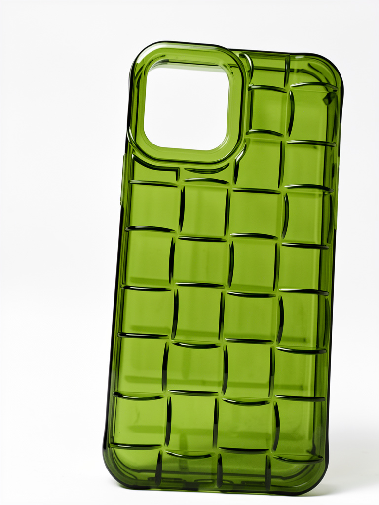 iPhone 12 normal/12 pro Funda verde cuadriculada