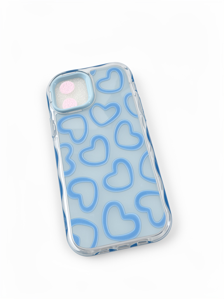 CASE 12 NORMAL/12PRO CORAZONES CELESTE