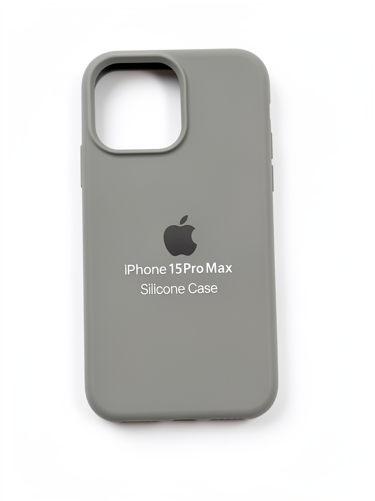 Apple iPhone 15 Pro Max funda silicona gris