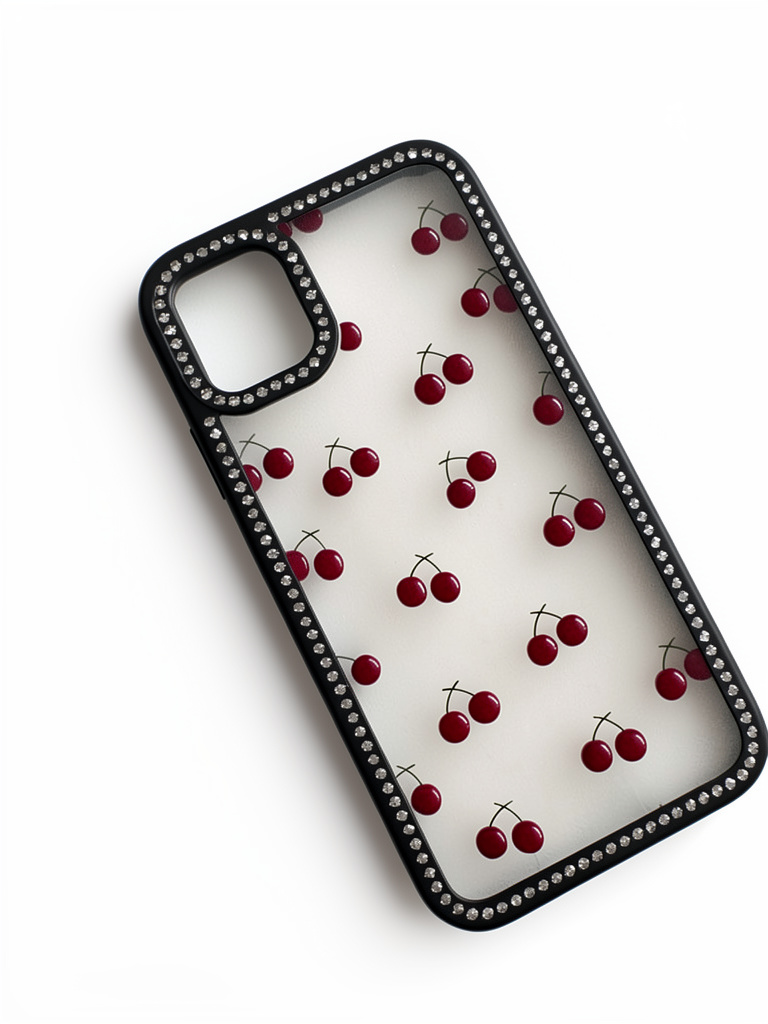 iPhone 11 normal Case cerezas negro