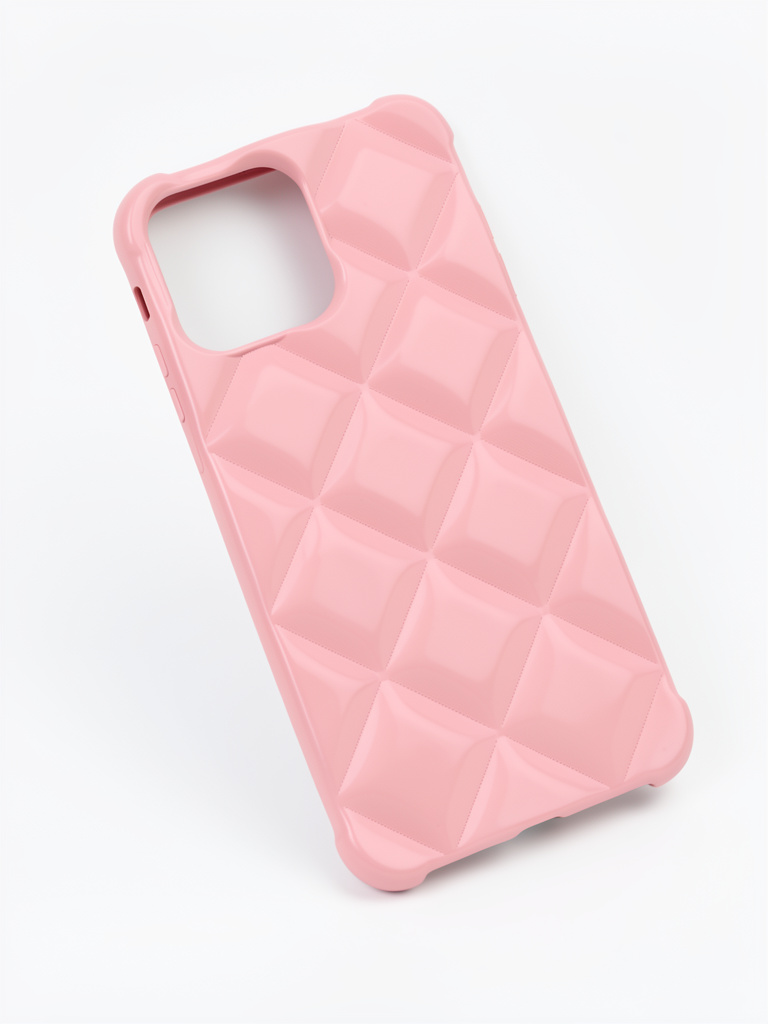 iPhone 15 pro Max Case rosada cuadriculada