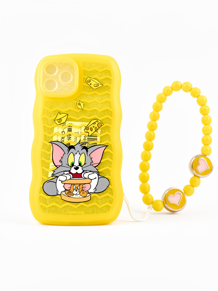 iPhone 11 Pro Tom y Jerry case amarillo