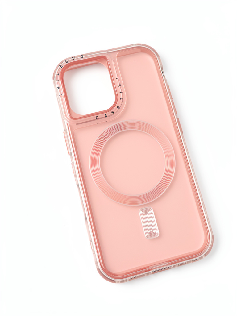 CASE iPhone 16 normal rosa traslucido