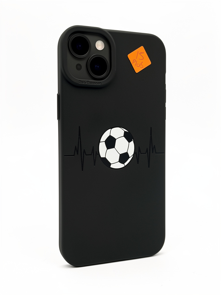 iPhone 14/15 plus Case negro futbol