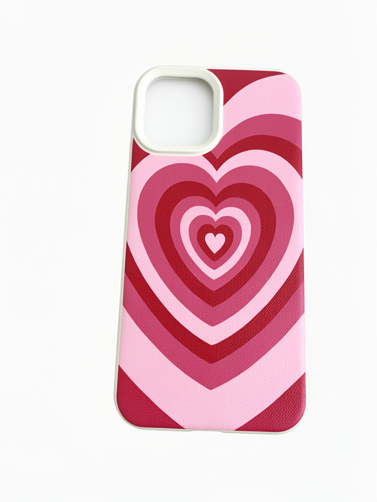 iPhone 12 normal/12 pro Funda rosa corazones