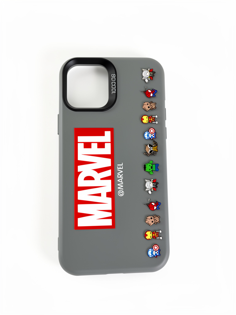 iPhone 12normal/ pro Carcasa Marvel gris