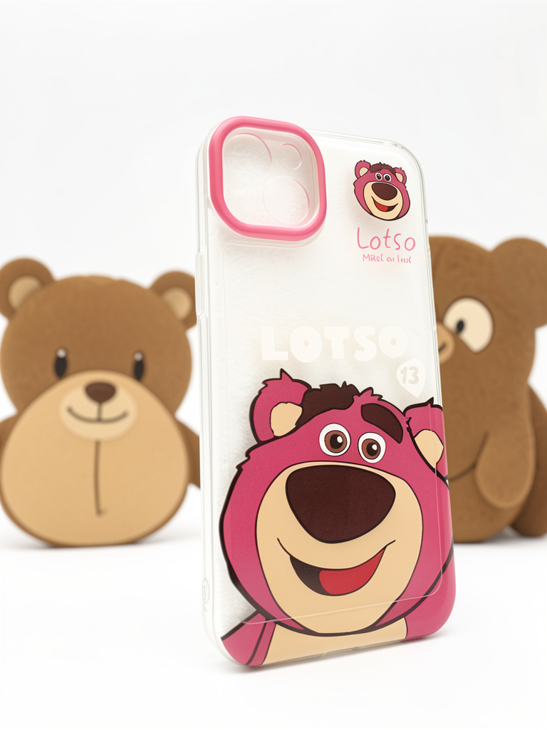 IPHONE 13 pro Max Lotso case rosado