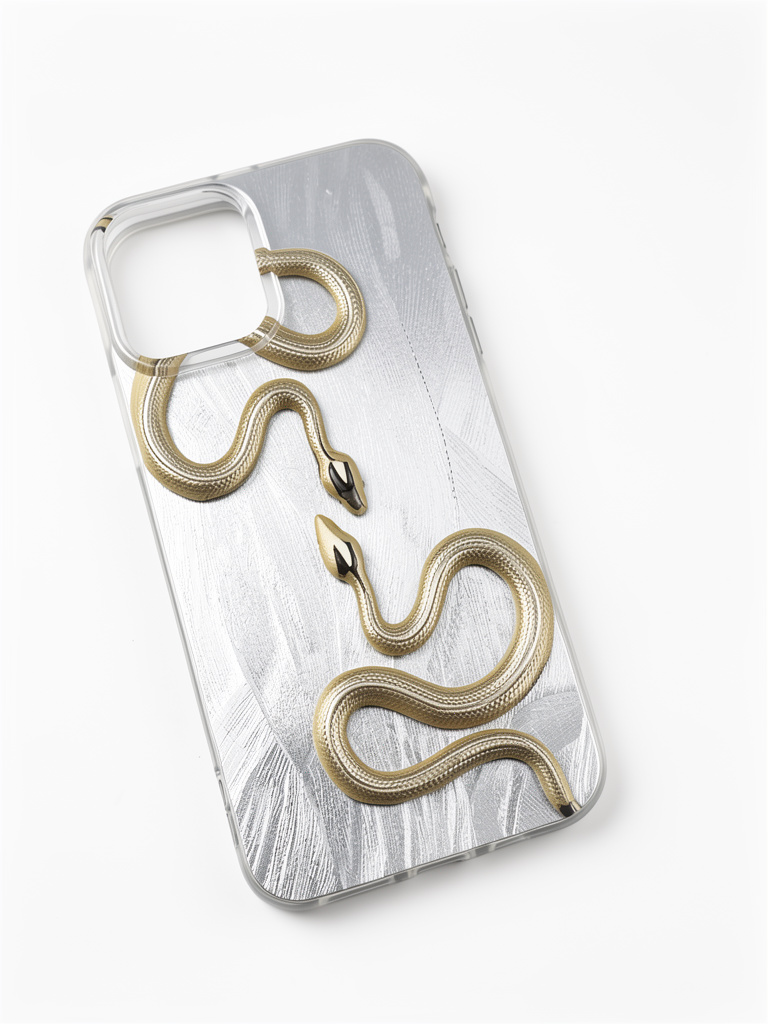 iPhone 11 Pro Case serpiente plateada