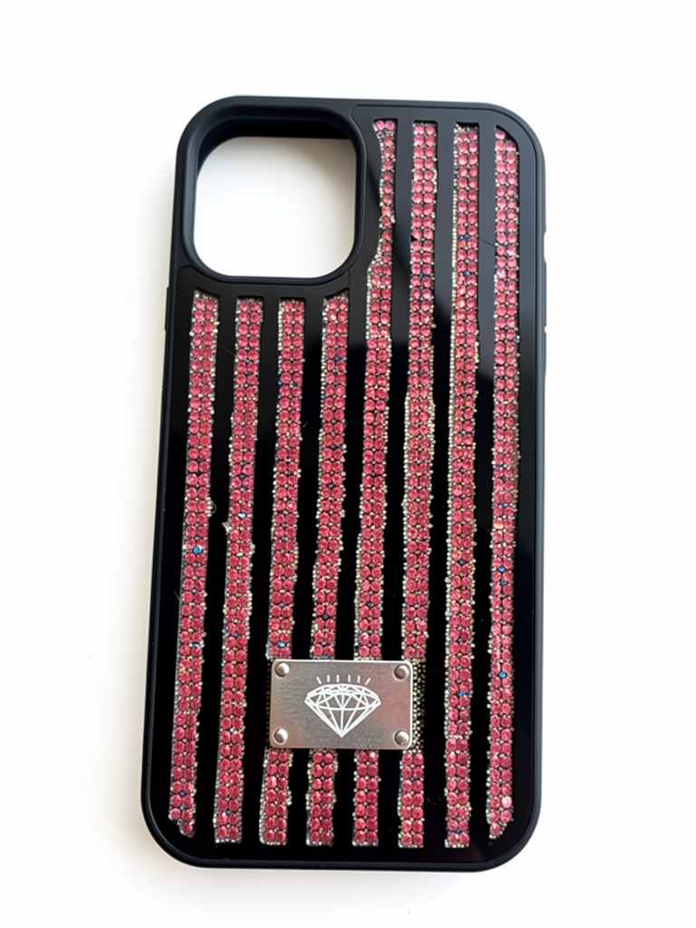 iPhone 12normal/12pro Carcasa negra diamante