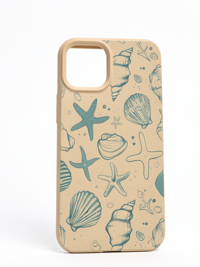 iPhone 12 normal/ 12 pro Case caracoles beige