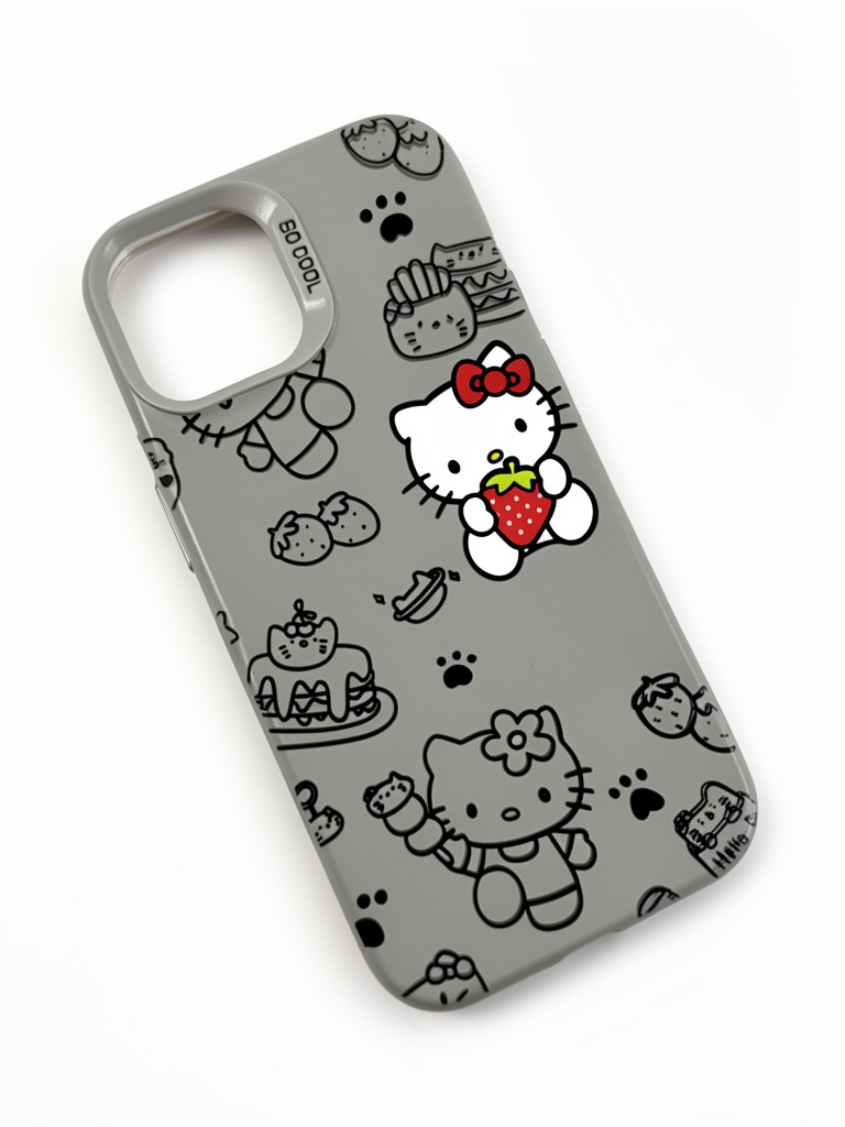iPhone 13/14 normal Hello Kitty case gris