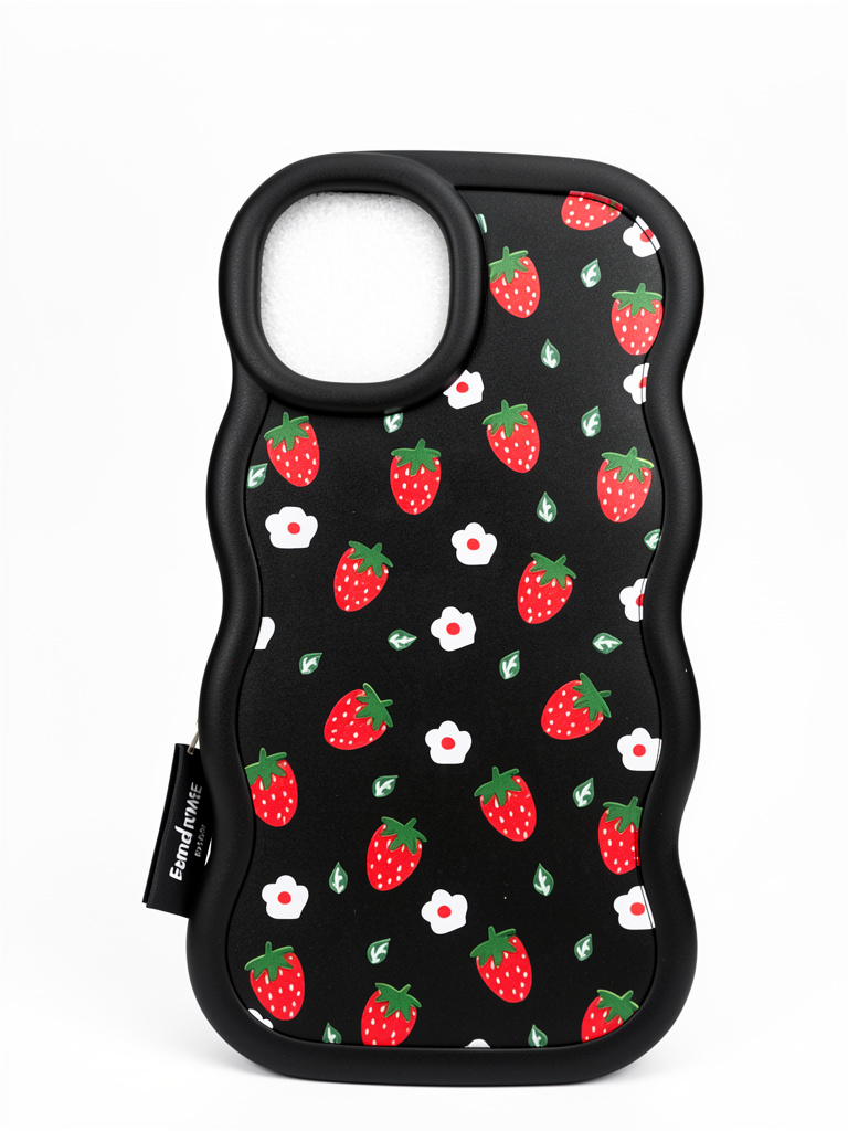 Funda negra fresas