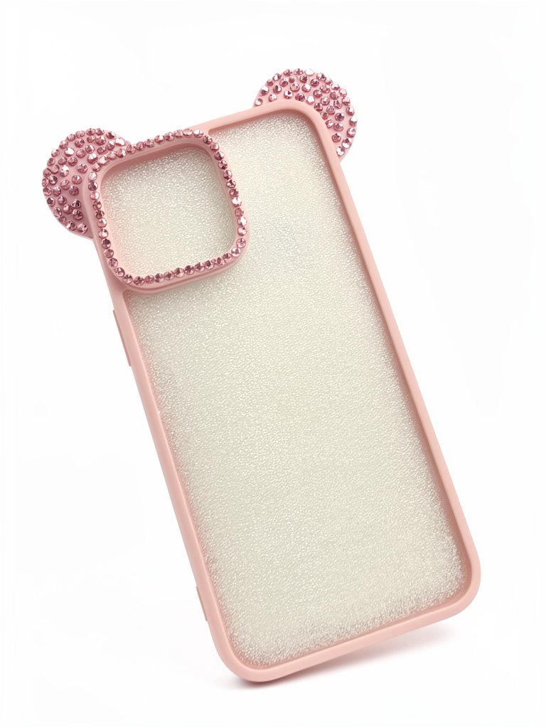 CASE 14 PRO MAX OREJAS CON BRILLOS