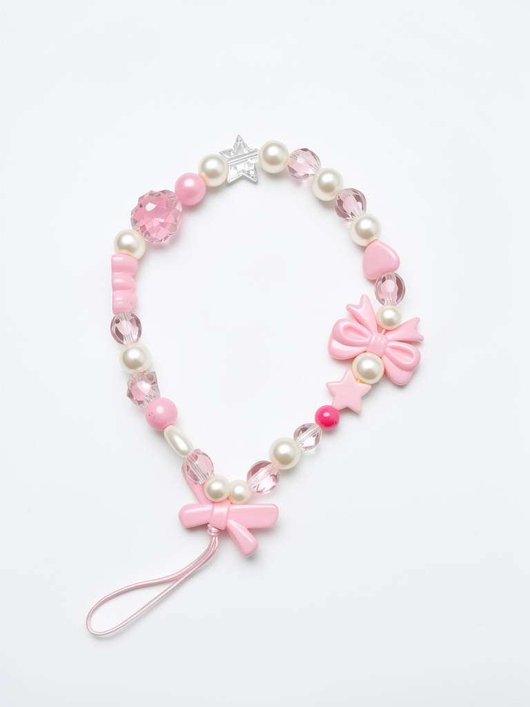 COLGANTES PERLAS ROSAS