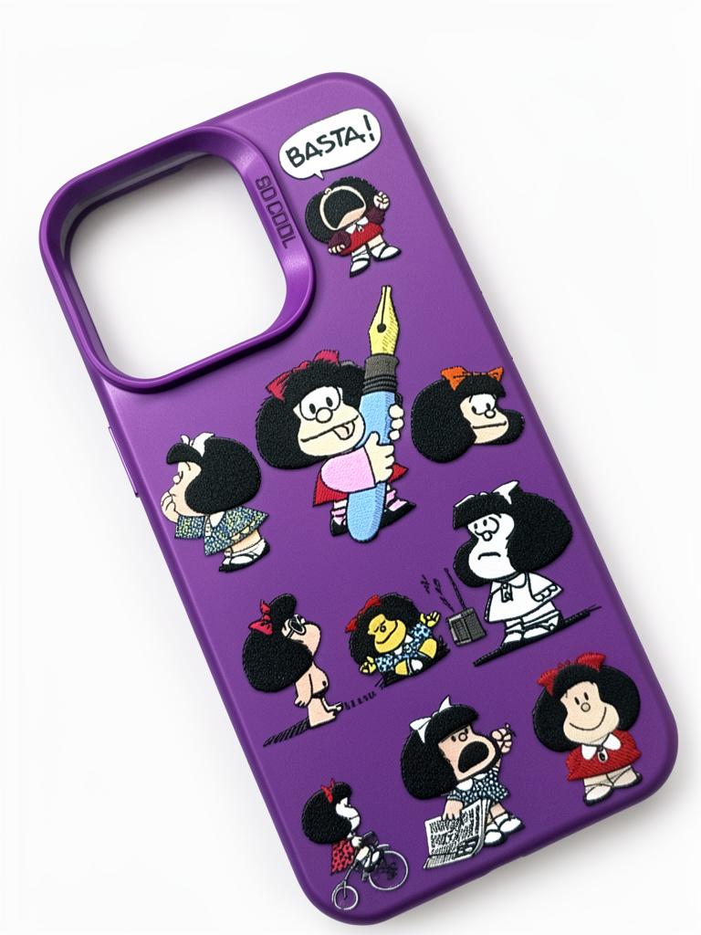 iPhone 13 pro Funda Mafalda morada