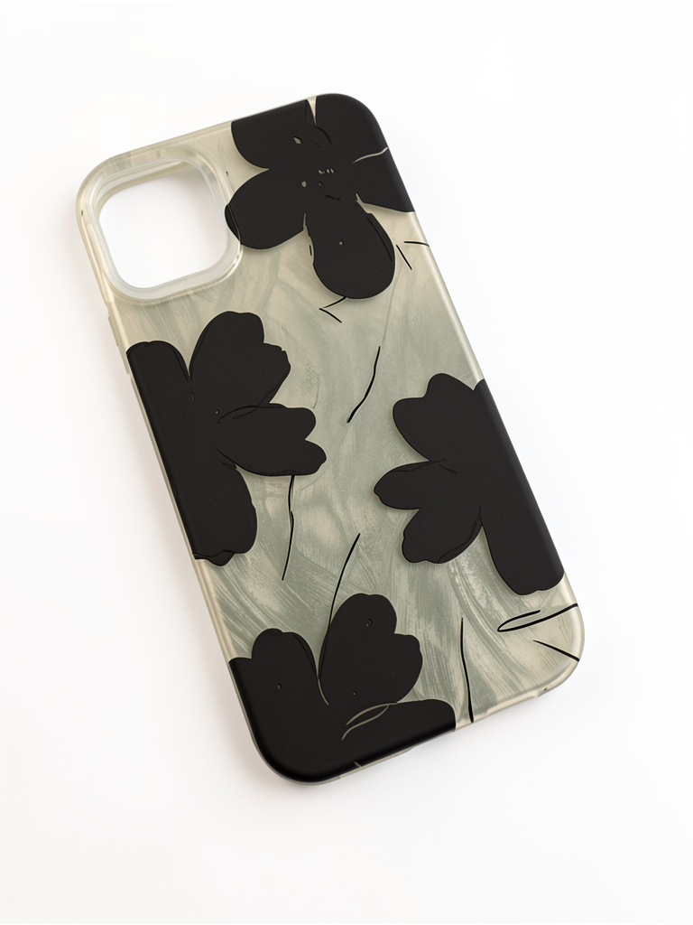 iPhone 11 normal Case negro floral