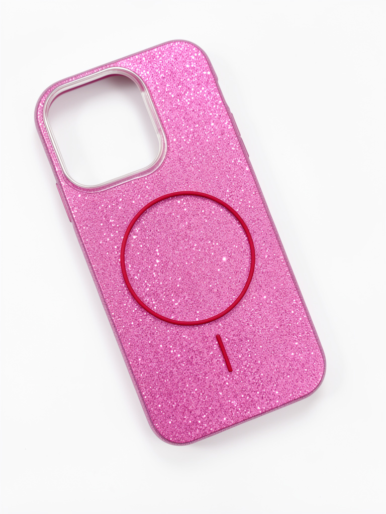 Iphone 15 pro Case glitter rosado