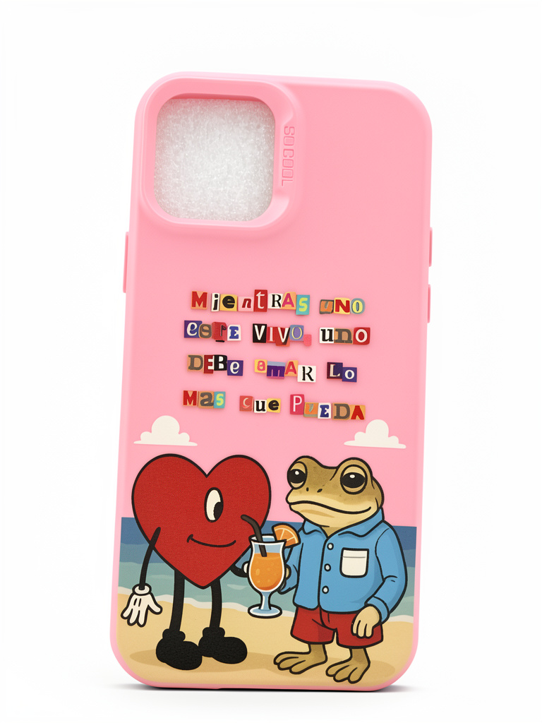 iPhone 12 normal/12 pro funda rosada