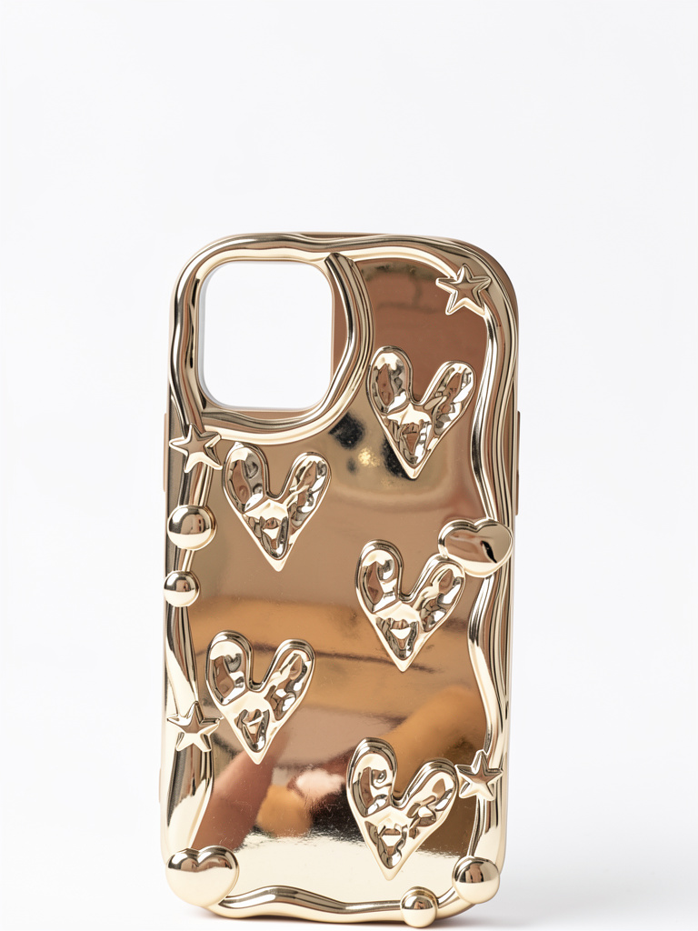 iPhone 12 normal/ 12 pro Funda espejo corazones