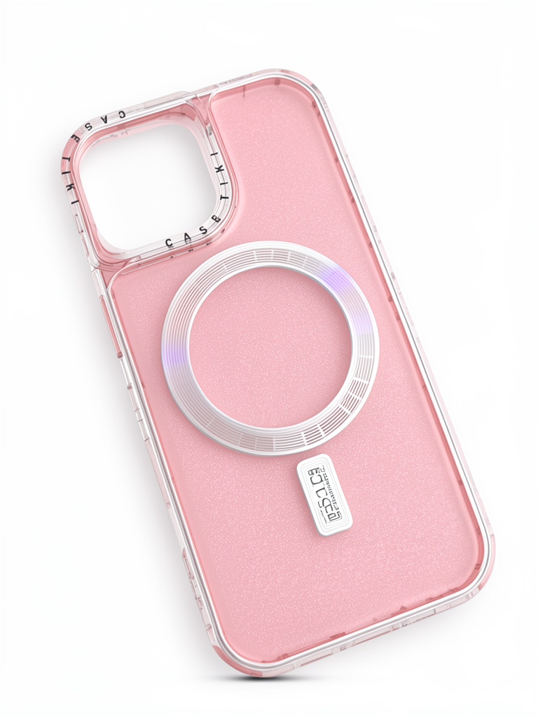 iPhone 13/14 normal Case rosa transparente MagSafe