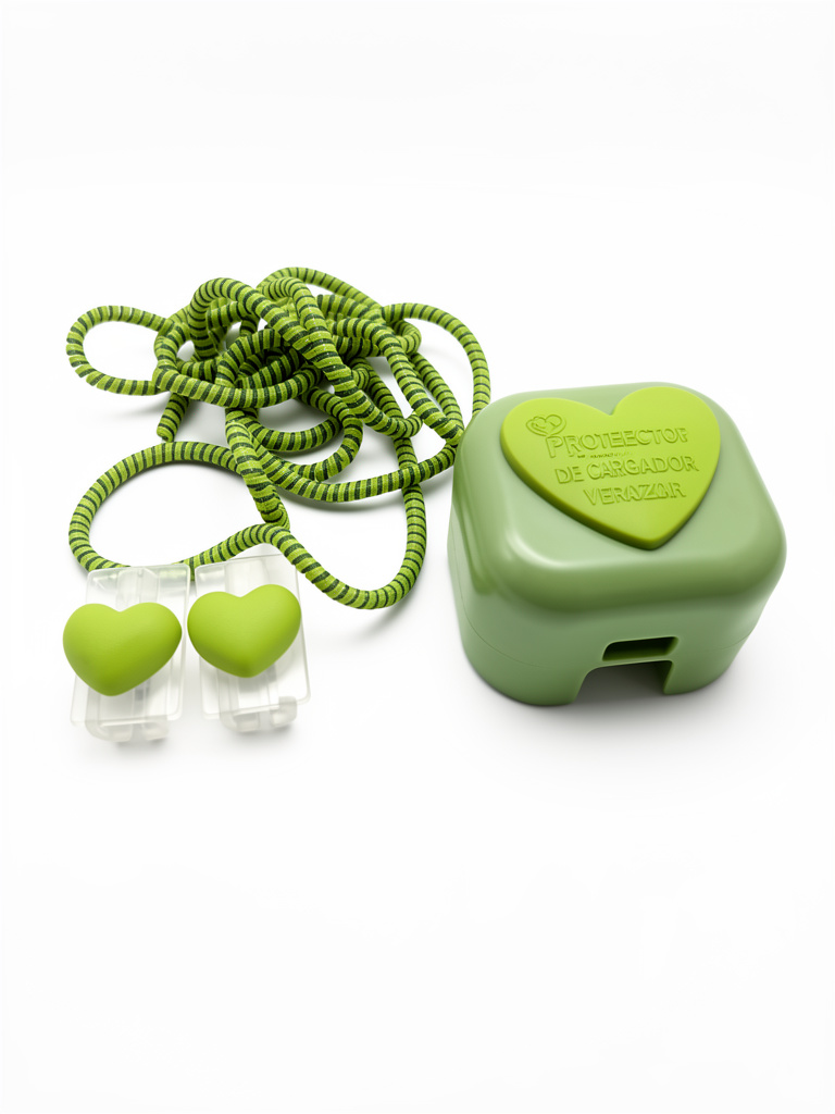 PROTECTOR DE CARGADOR CORAZÓN VERDE
