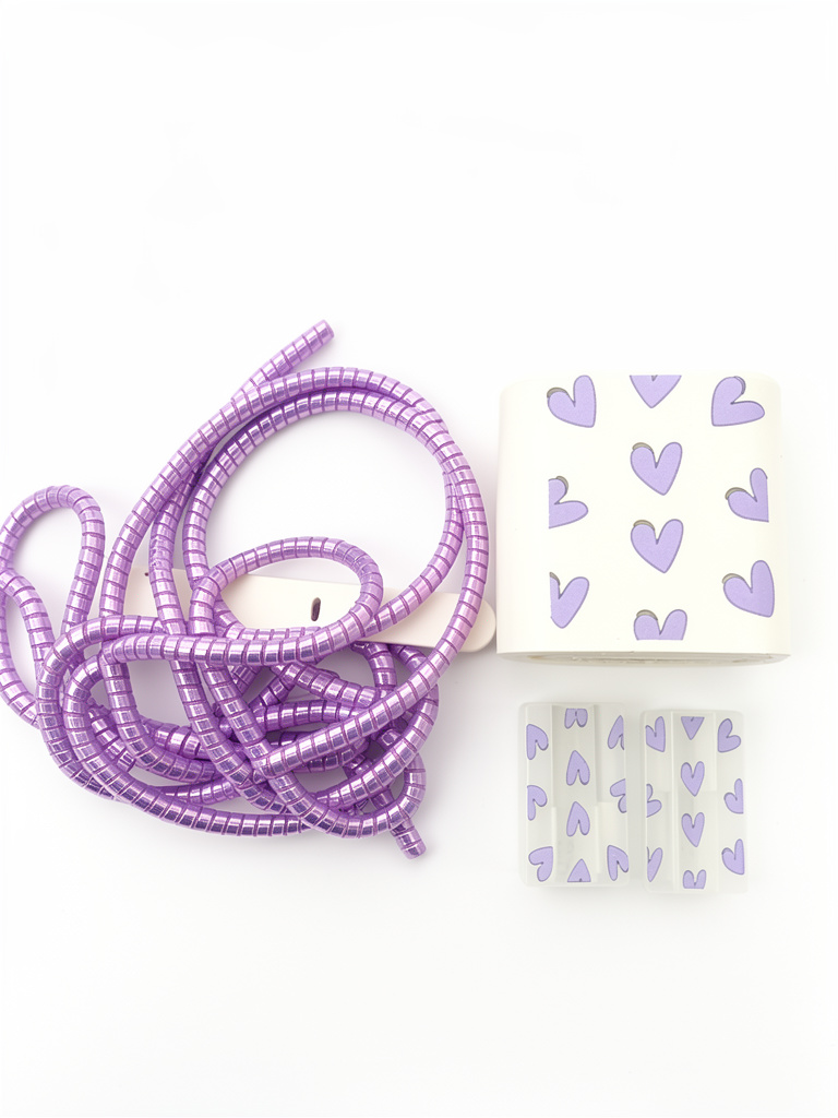 Protectores de cargador corazon lila