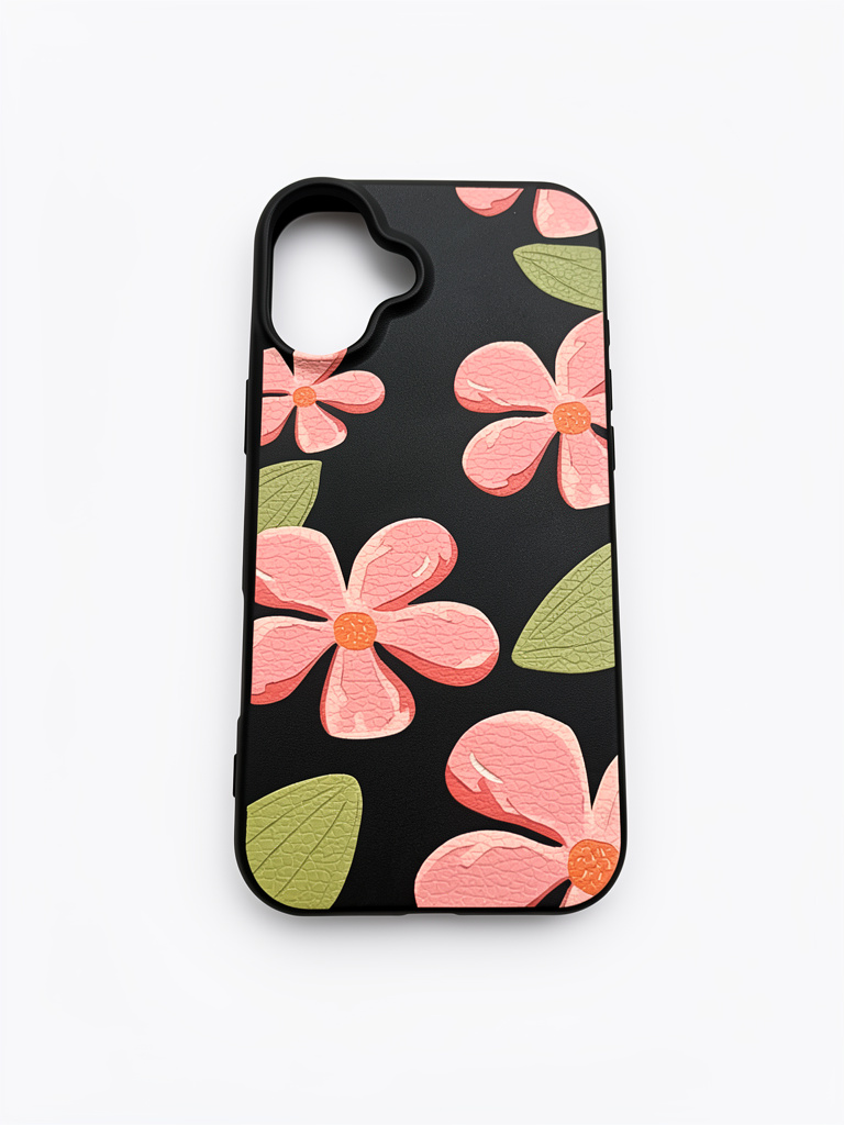 iPhone 16 plus Case flores negro iPhone