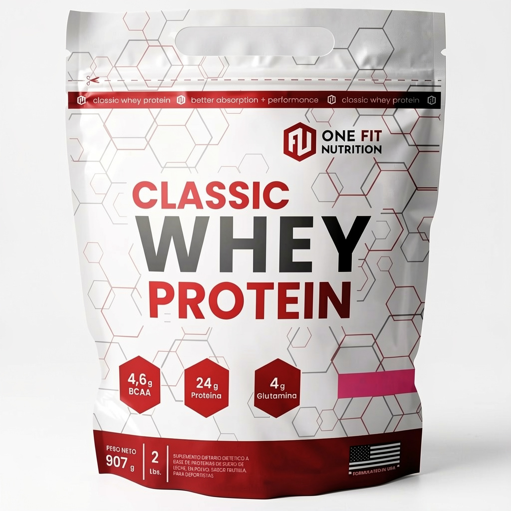 One Fit Nutrition Classic Whey Protein frutilla 907g